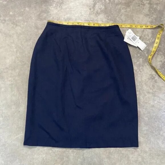 Ralph Lauren Skirt - Navy - 100% Wool - 8 - NWT - Picture 1 of 12